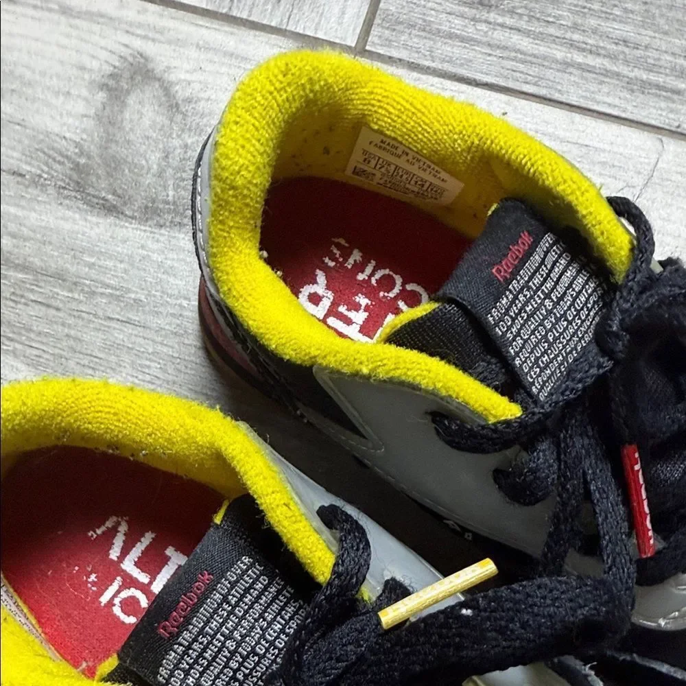 Reebok Toddler Sneakers in Black and Yellow